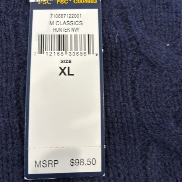 NWT Polo Ralph Lauren Wool/Cashmere blend Navy Men’s sweater XL - Picture 3 of 5